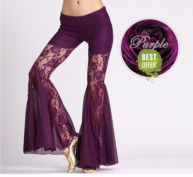 Arabe Disfraz Mujer ZLTdream Pantalones De Danza Del Vientre Con
