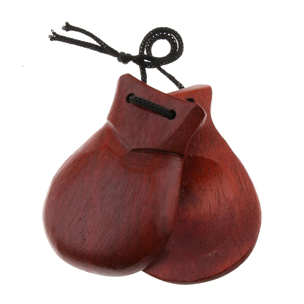 Tooyful Exquisite Wood Hand Clapper Castanets for Kids Preschool Early Learning Toy Birthday Gift