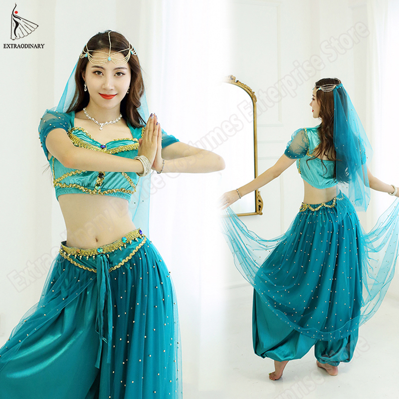 Disfraz de baile de Bollywood para mujer, ropa de danza del